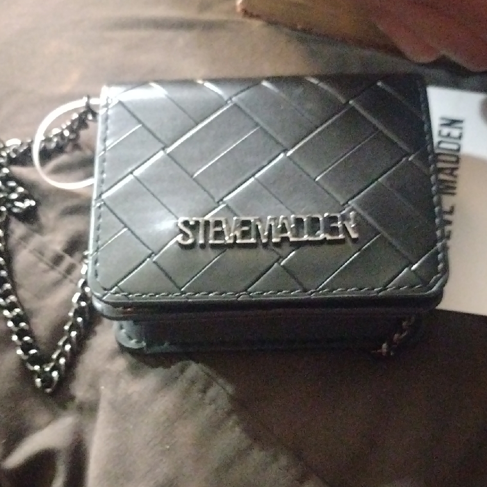 Steve Madden Black Quilted Crossbody Bag